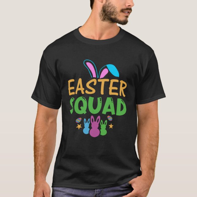 Easter Squad Kids Youth  Easter Day Bunny Egg Hunt T-Shirt (Front)