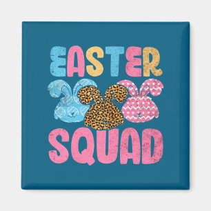 Easter Squad Leopard Bunny Easter Illustration Magnet