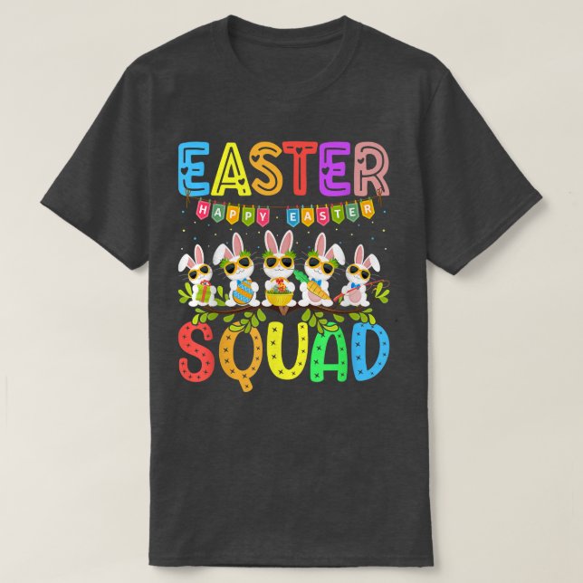 Easter Squad Matching Cousin Crew Bunny Rabbit Eas T-Shirt (Design Front)