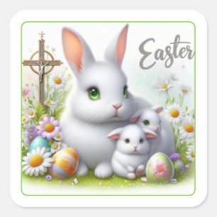 Easter Square Sticker