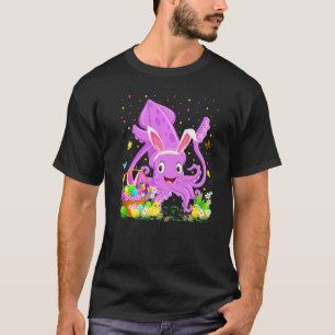 Easter Squid Fish Bunny Egg Hunting Squid Easter S T-Shirt