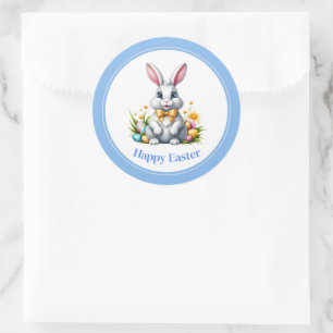 Easter Stickers-Bunny Classic Round Sticker