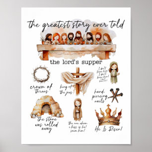 Easter Story The Greatest Story Ever Told Christia Poster