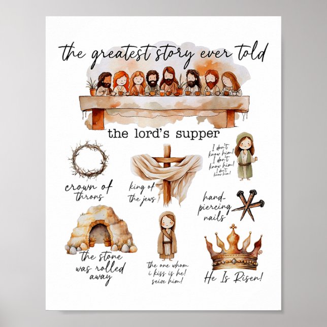 Easter Story The Greatest Story Ever Told Christia Poster (Front)