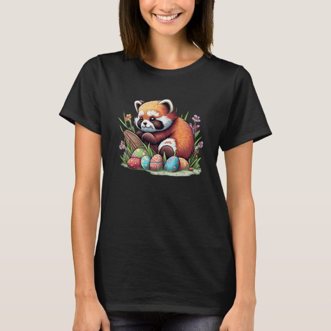 Easter Style for women with delightful Red Panda A T-Shirt (Front)