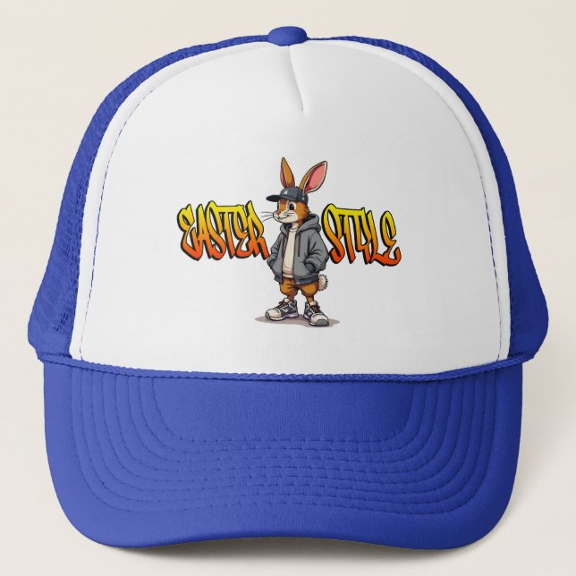 Easter Style – Street Bunny Design - boné Trucker Hat (Front)