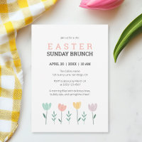 Easter Sunday Brunch Modern Floral Cute Botanical