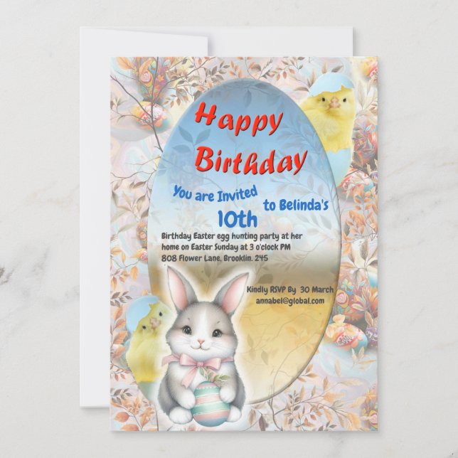 Easter Sunday Celebrations Invitation (Front)
