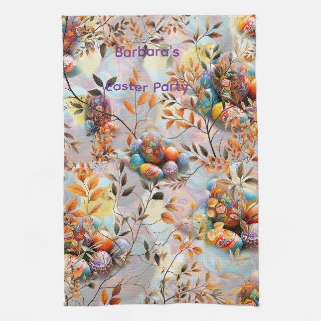 Easter Sunday Celebrations Tea Towel (Vertical)
