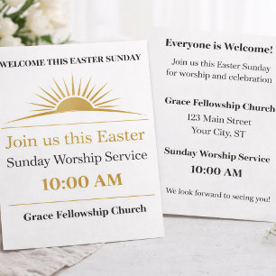 Easter Sunday Church Flyer Invite Template