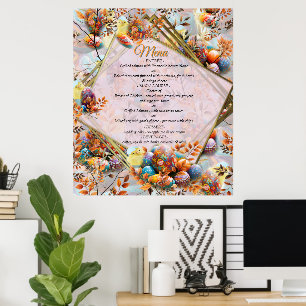 Easter Sunday Menue Poster