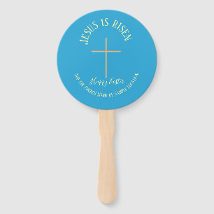Easter Sunday Spring Blue Colour Church Service  Hand Fan