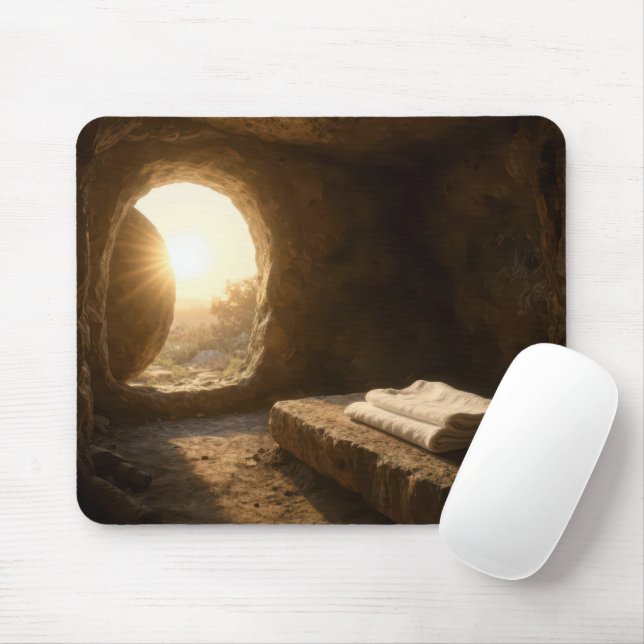 Easter Sunlight In an Empty Tomb Mouse Mat (With Mouse)