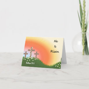 Easter Sunrise Celebration Scripture Verse Holiday Card