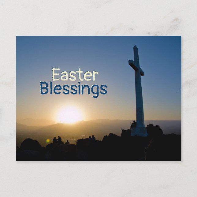 Easter Sunrise, John 11:25 I Am the Resurrection Holiday Postcard (Front)