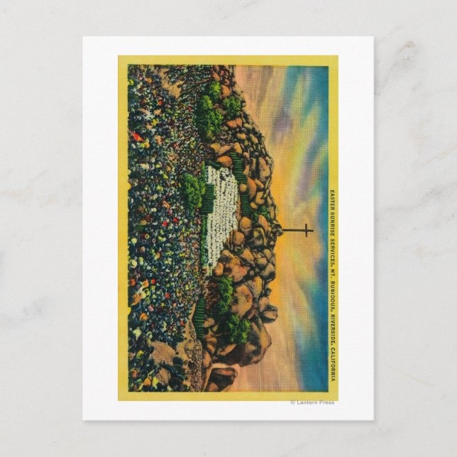 Easter Sunrise Service at Mt. Rubidoux Holiday Postcard (Front)