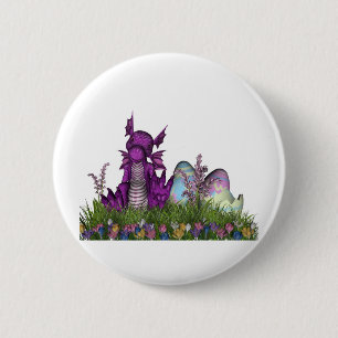 Easter Surprise Baby Dragon 6 Cm Round Badge