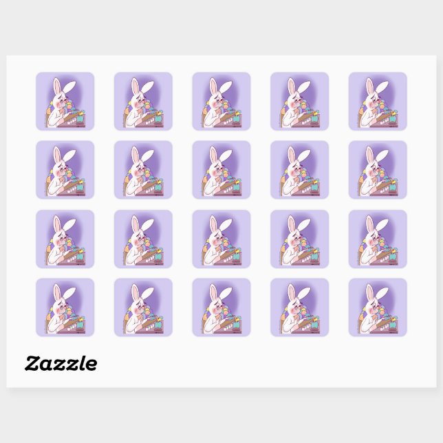 Easter Surprise Square Stickers (Sheet)