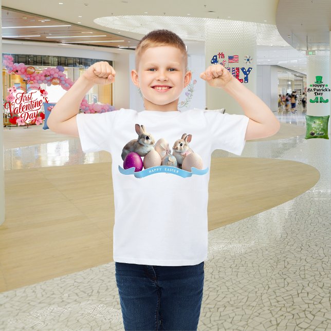 Easter T-Shirt Two Rabbits & Easter Eggs (Creator Uploaded)