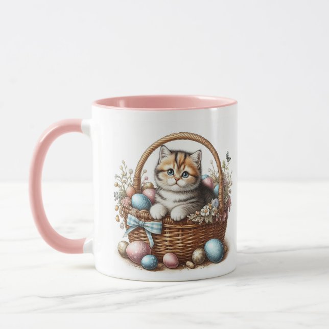 Easter Tabby Kitty Mug (Left)