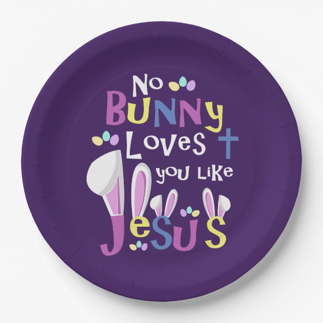 Easter Table Decorations - Easter Bunny Paper Plate (Front)