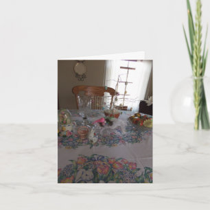 Easter Table Setting, Blessings Holiday Card