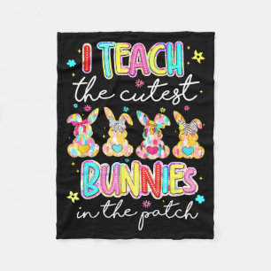 Easter teacher teach the cutest bunnies in the fleece blanket