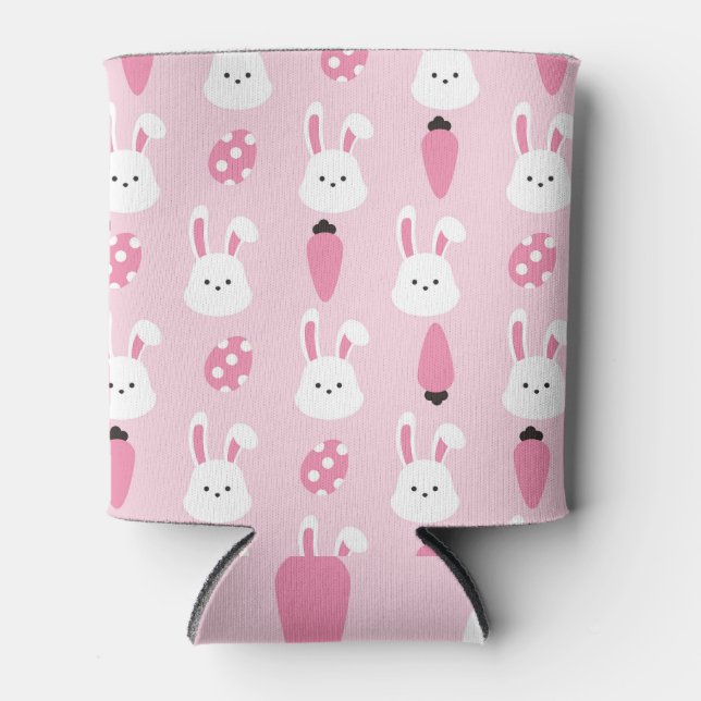 Easter Theme: Vintage Seamless Background Can Cooler (Front)