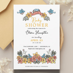 Easter Themed Gender Neutral Baby Shower Invitation