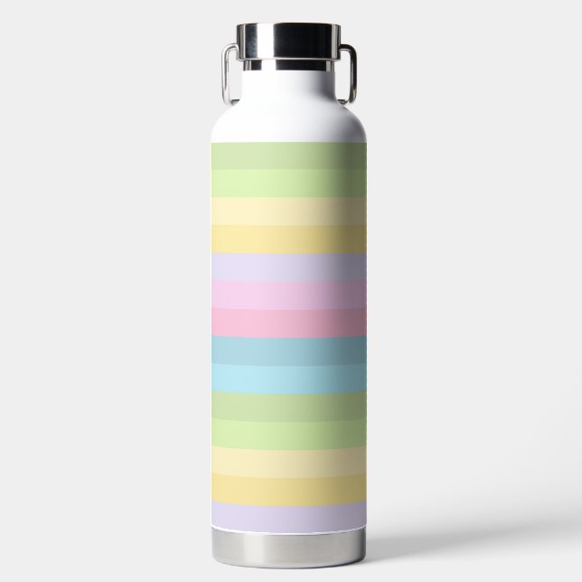 EASTER THEMED PASTEL COLORED SQUARES WATER BOTTLE (Front)