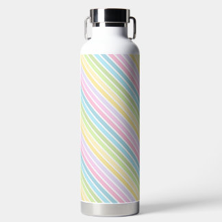 EASTER THEMED PASTEL COLORED STRIPES WATER BOTTLE