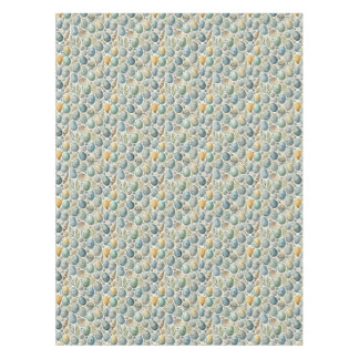 Easter Themed Tablecloth with Eggs and Seashells
