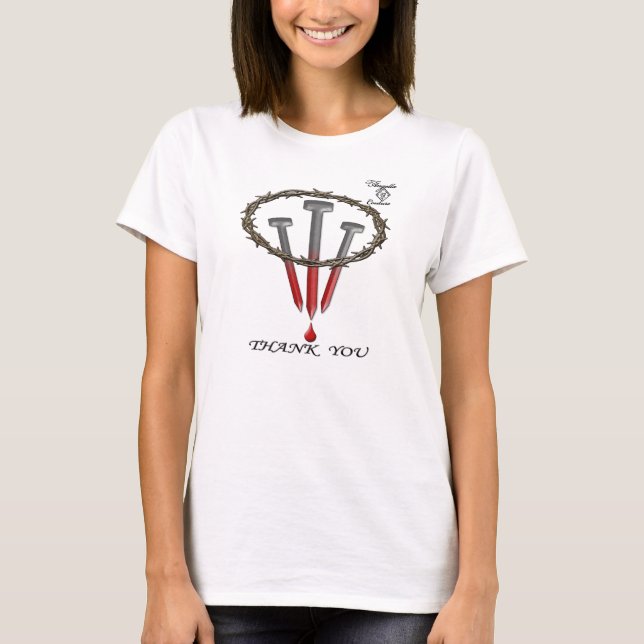 Easter Thorn Crown, Nails and Blood T-Shirt (Front)