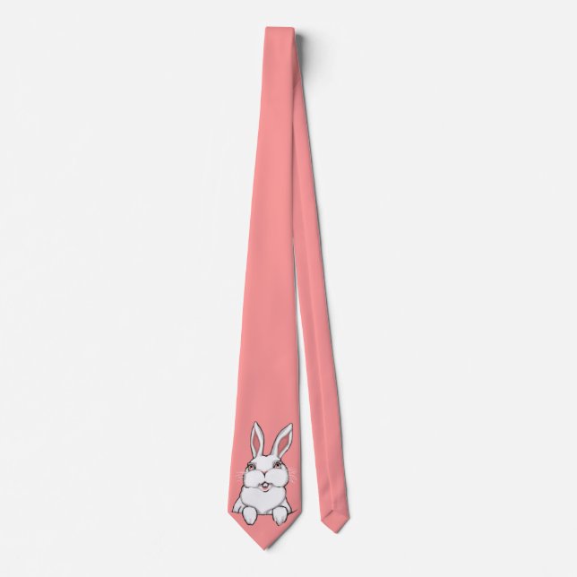 Easter Tie Easter Bunny Art Necktie Easter Gifts (Front)