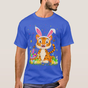 Easter Tiger Bunny Egg Hunting Tiger Easter Sunday T-Shirt