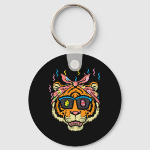 Easter Tiger Face Eggs Hunting Animal Women Girls  Key Ring