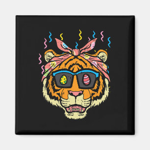 Easter Tiger Face Eggs Hunting Animal Women Girls Magnet