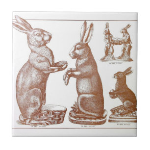 Easter Tile Antique Chocolate Mould Bunny