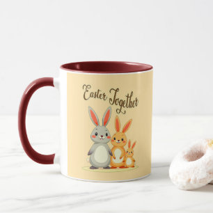 Easter Together – Sweet Bunny Family - caneca Mug