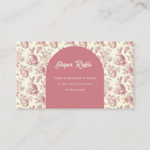 Easter Toile Floral Baby Girl  Thank You Enclosure Card