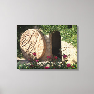 Easter Tomb of Jesus Risen Saviour Wrapped Canvas