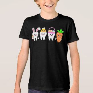 Easter Tooth Cute Dental Bunny Chick Fun Dentist Tri-Blend Shirt