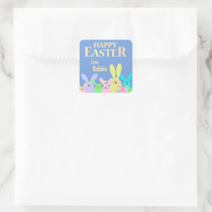 Easter Treat Bag Personalised Square Sticker