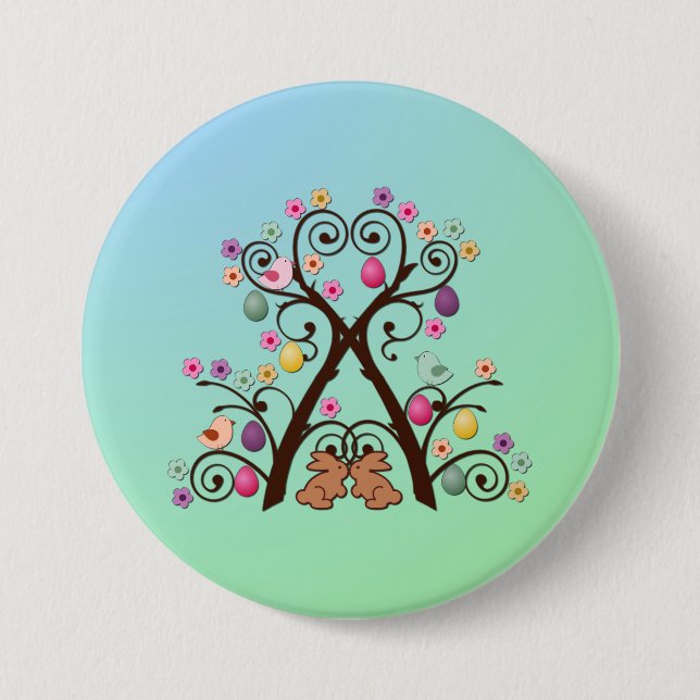 Easter Tree 7.5 Cm Round Badge (Front)