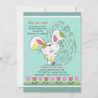 Easter Tulip Border Invitation