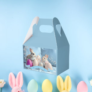 Easter Two Rabbits & Easter Eggs Favour Box
