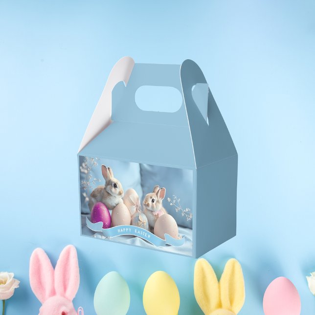 Easter Two Rabbits & Easter Eggs Favour Box (Creator Uploaded)