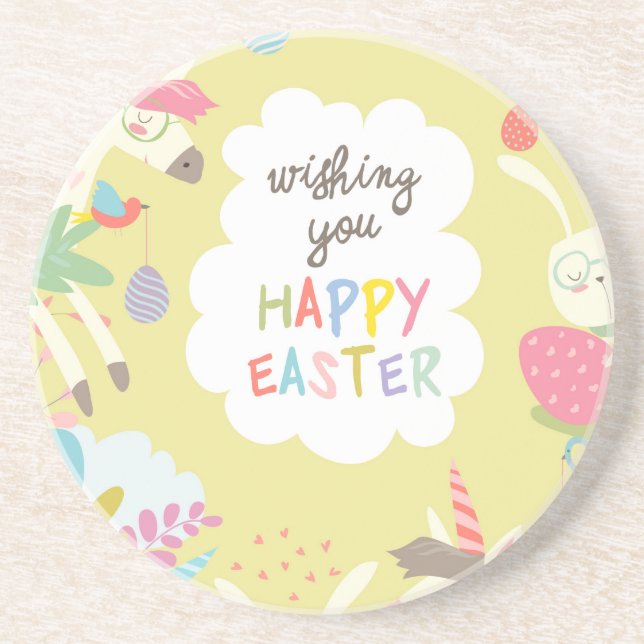 easter unicorn coaster (Front)