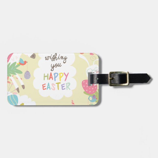 easter unicorn luggage tag (Front Horizontal)