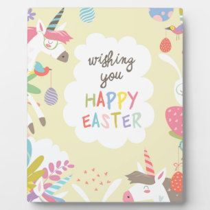 easter unicorn plaque